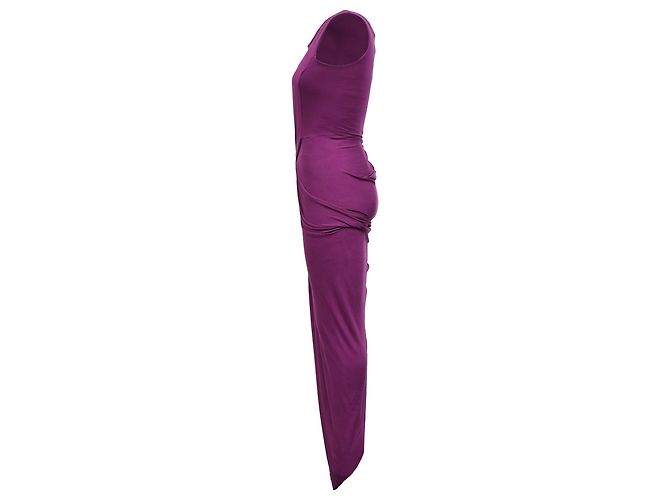Vestido maxi drapeado Vivienne Westwood en algodón violeta Púrpura - vista 2