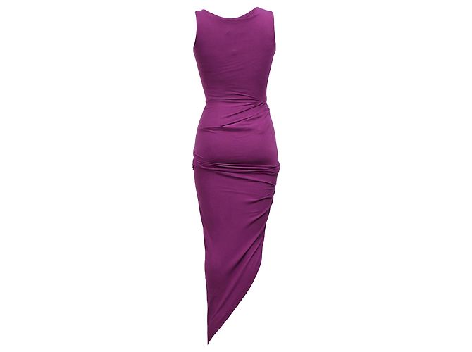 Vestido maxi drapeado Vivienne Westwood en algodón violeta Púrpura - vista 3