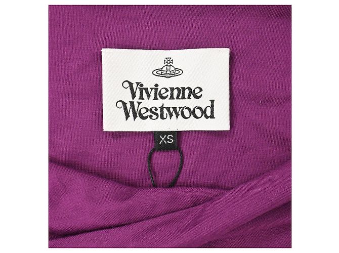 Vestido maxi drapeado Vivienne Westwood en algodón violeta Púrpura - vista 5