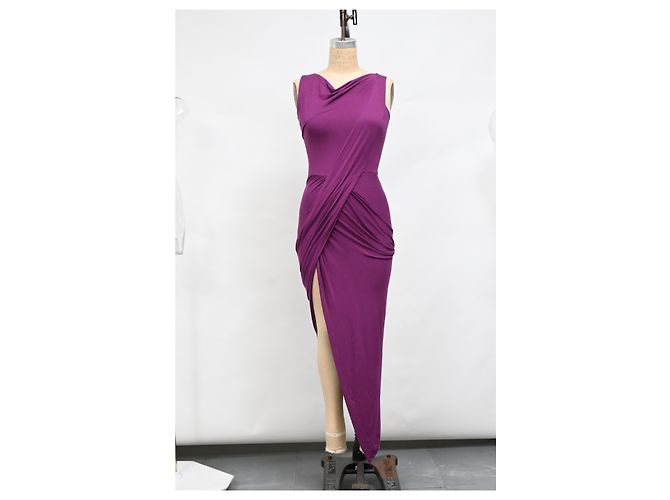 Vestido maxi drapeado Vivienne Westwood en algodón violeta Púrpura - vista 6
