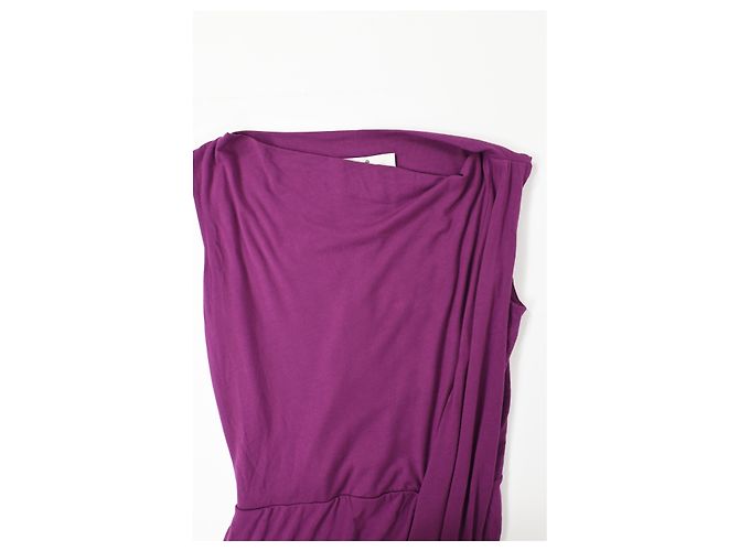 Vestido maxi drapeado Vivienne Westwood en algodón violeta Púrpura - vista 9