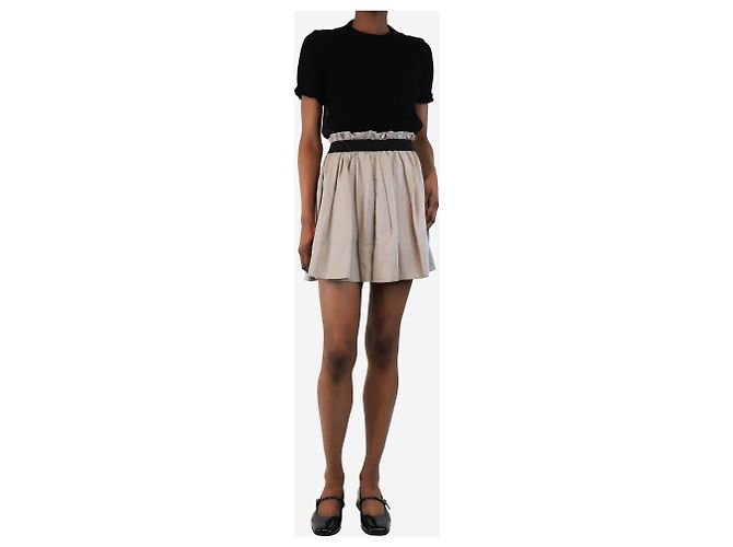 Isabel Marant Etoile Falda mini plisada gris - talla UK 8 - vista 2