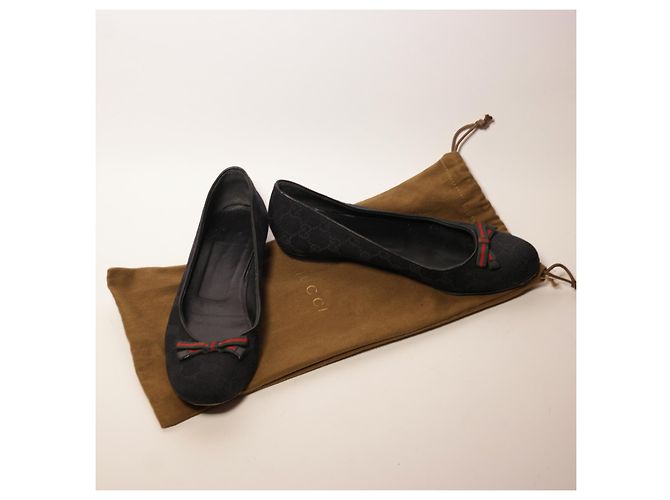 Increíbles bailarinas de cuero Gucci Negro - vista 11