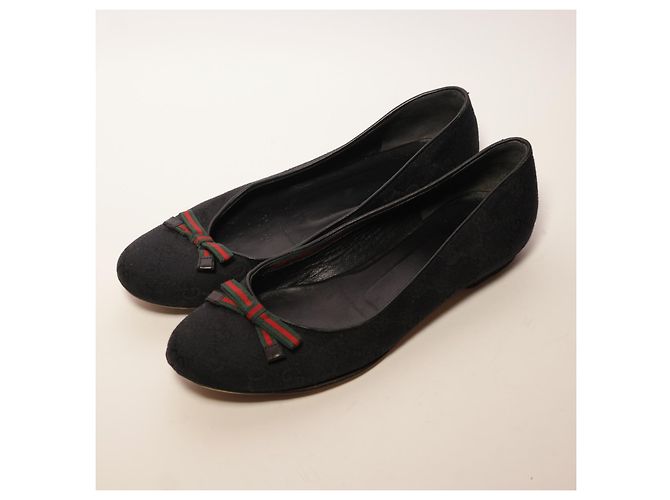 Increíbles bailarinas de cuero Gucci Negro - vista 2