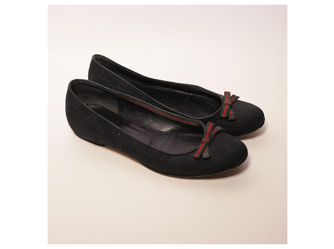 Increíbles bailarinas de cuero Gucci Negro - vista 3