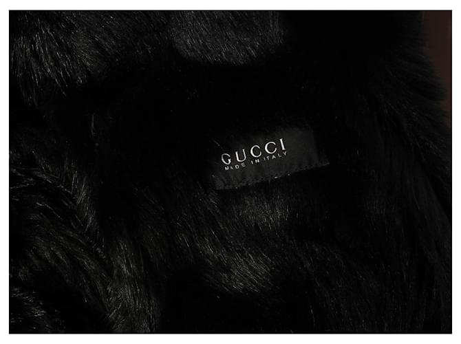 Increíble abrigo de shearling Gucci Negro - vista 13