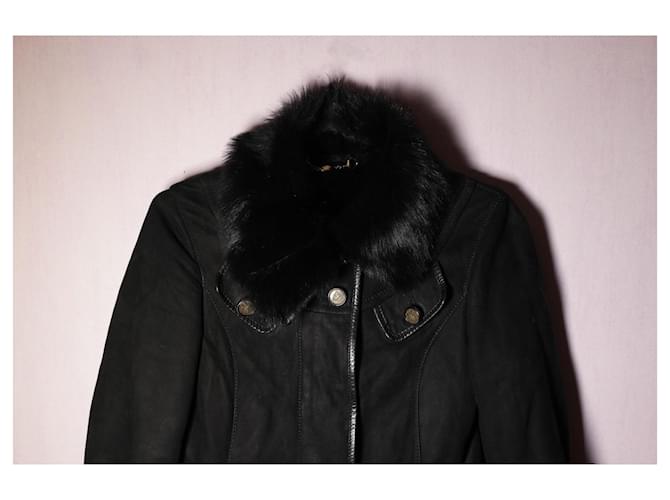 Increíble abrigo de shearling Gucci Negro - vista 4