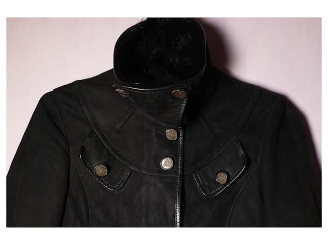 Increíble abrigo de shearling Gucci Negro - vista 6