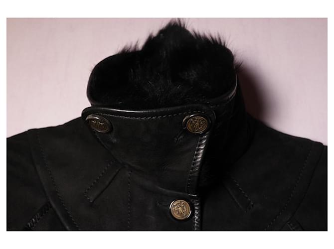 Increíble abrigo de shearling Gucci Negro - vista 7