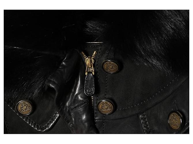 Increíble abrigo de shearling Gucci Negro - vista 9