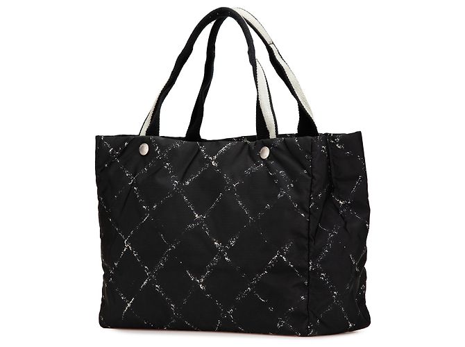 Chanel Borsa in Nylon della Vecchia Linea di Viaggio Nera Nero - vista 2