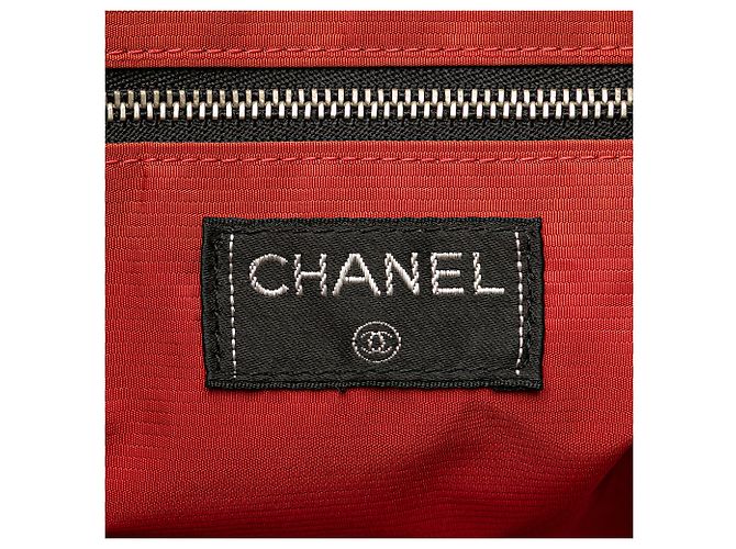 Chanel Borsa in Nylon della Vecchia Linea di Viaggio Nera Nero - vista 6