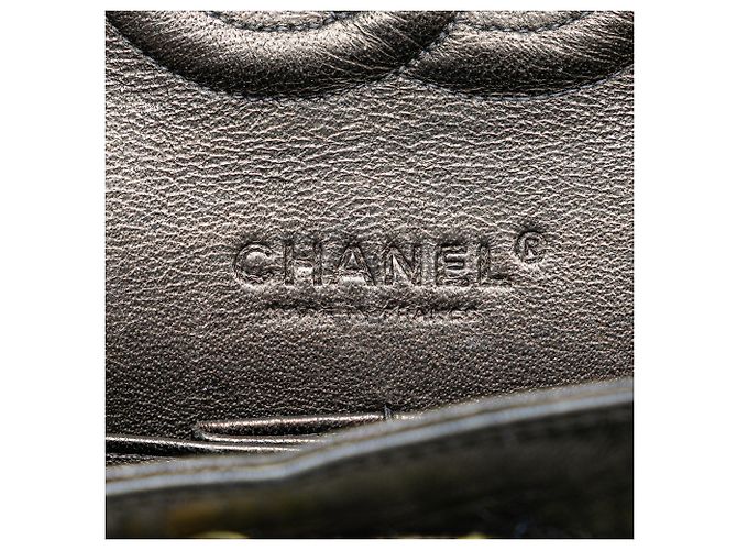 Chanel Giallo Medio Classico Tweed Doppio Flap - vista 5