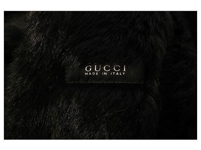 Increíble Abrigo Duffle de Shearling Gucci Negro - vista 10