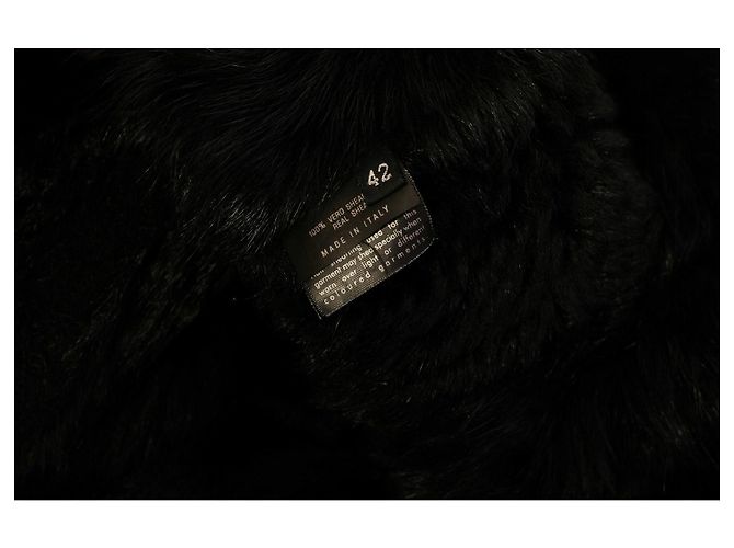 Increíble Abrigo Duffle de Shearling Gucci Negro - vista 11