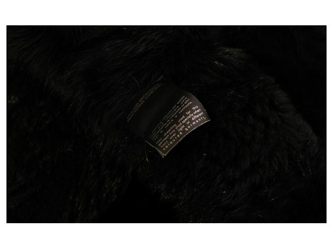 Increíble Abrigo Duffle de Shearling Gucci Negro - vista 12