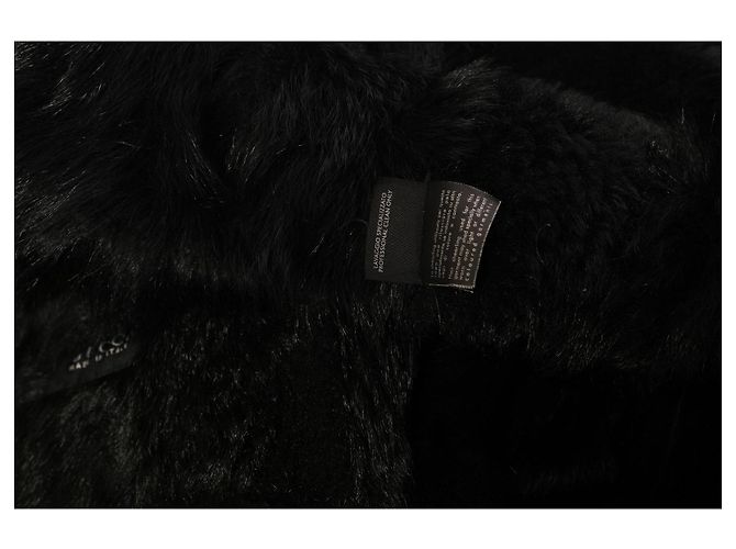Increíble Abrigo Duffle de Shearling Gucci Negro - vista 13