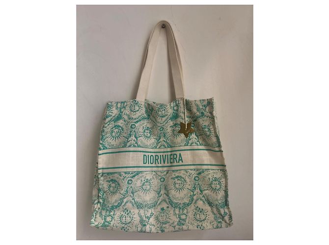 Christian Dior Borsa tote Dior DIORIVIERA Verde chiaro Verde scuro - vista 3
