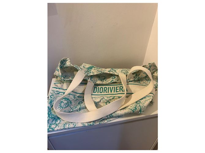 Christian Dior Borsa tote Dior DIORIVIERA Verde chiaro Verde scuro - vista 7