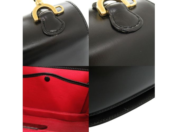 Borsa in pelle nera Gucci Bamboo Nero - vista 10