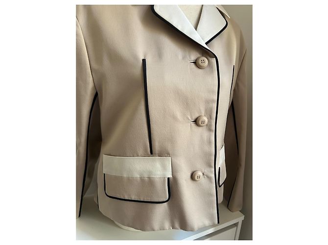 Prada Jacke beige aus Polyester Größe 42 - Ansicht 5
