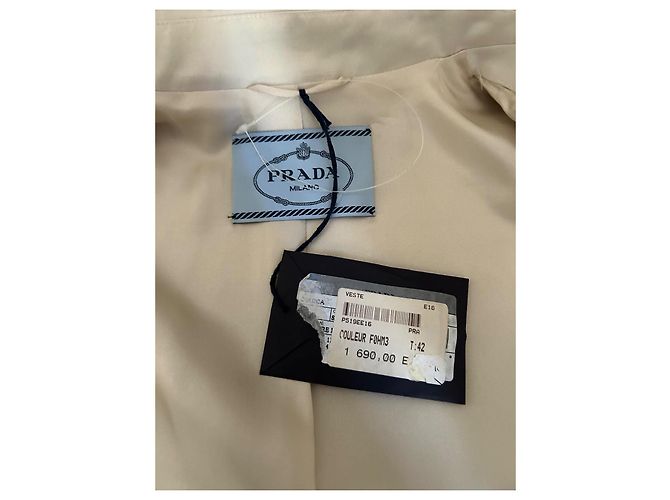Prada Jacke beige aus Polyester Größe 42 - Ansicht 9