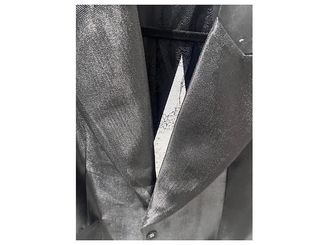 Rotate Oversize Blazer Schwarz Seide Spitze - Ansicht 10