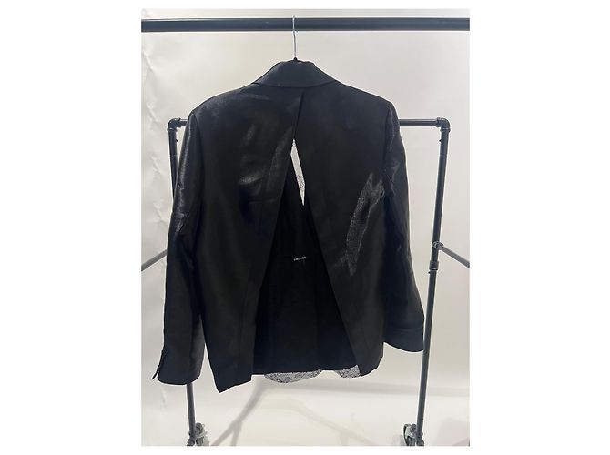 Rotate Oversize Blazer Schwarz Seide Spitze - Ansicht 3