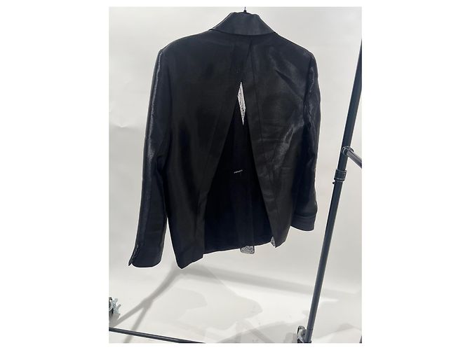 Rotate Oversize Blazer Schwarz Seide Spitze - Ansicht 4