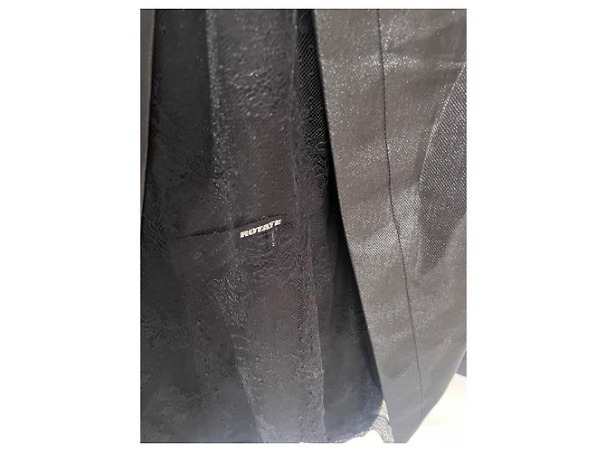 Rotate Oversize Blazer Schwarz Seide Spitze - Ansicht 5