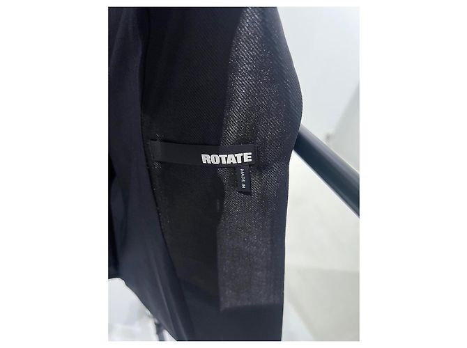 Rotate Oversize Blazer Schwarz Seide Spitze - Ansicht 7