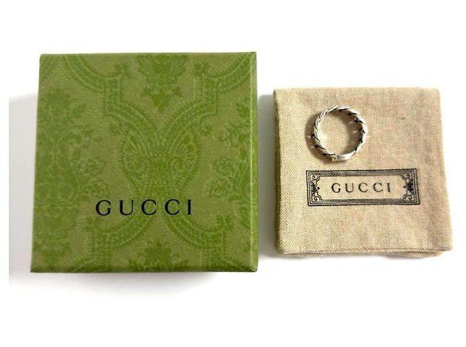 Gucci Men's Interlocking G Silver Ring - view 10