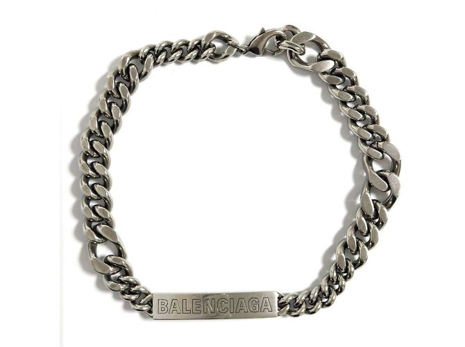 Collana a catena Twist Plate da uomo di Balenciaga - vista 2