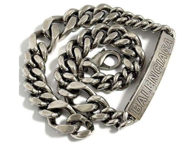 Collana a catena Twist Plate da uomo di Balenciaga - vista 3