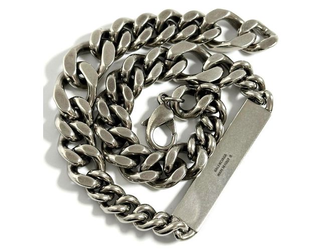 Collana a catena Twist Plate da uomo di Balenciaga - vista 6