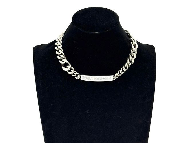 Collana a catena Twist Plate da uomo di Balenciaga - vista 9