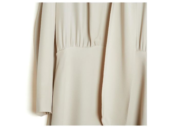 Chloé 2012 Kleid FR40 Chalk Crepe Tie Dress UK12 US10 Chloe - Ansicht 2