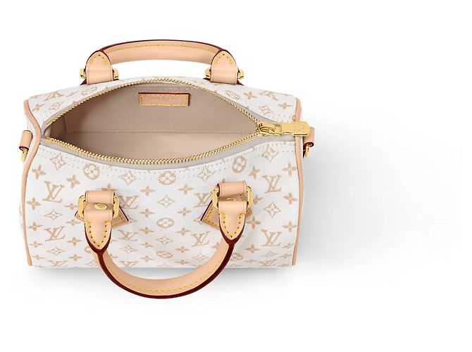 Louis Vuitton Speedy 20 Bandoulière Beige Polyamid - Ansicht 2