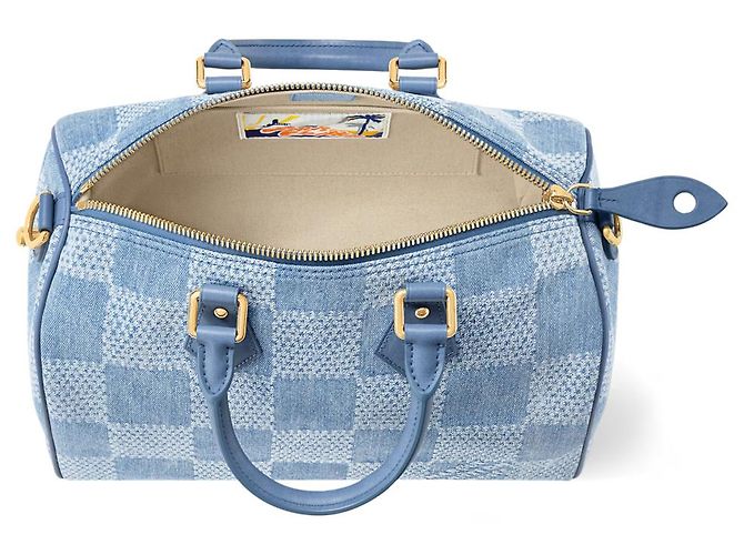 Louis Vuitton LV Speedy 30 Damier Denim Blu - vista 2