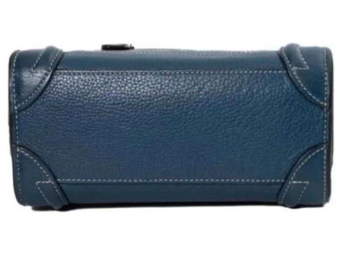 Borsa Céline Mini Phantom Luggage in pelle blu Blu scuro - vista 4