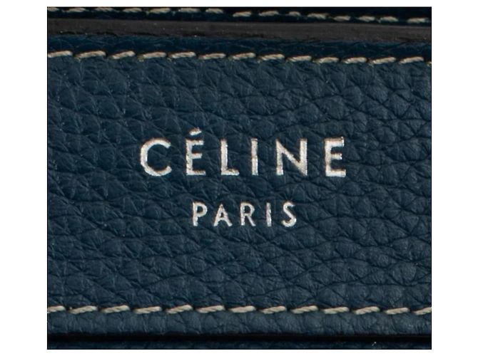 Borsa Céline Mini Phantom Luggage in pelle blu Blu scuro - vista 7