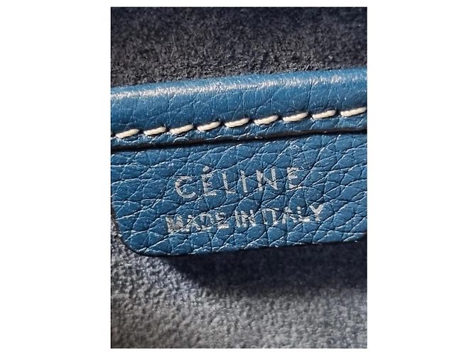 Borsa Céline Mini Phantom Luggage in pelle blu Blu scuro - vista 8