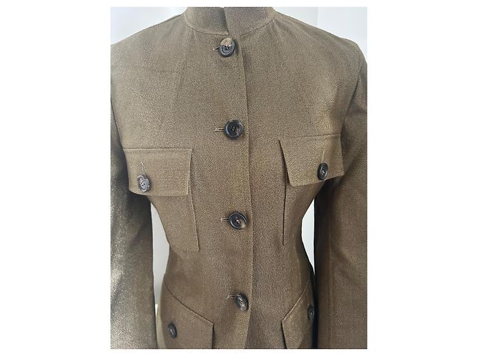 Céline Bronze Wool Jacket Size 36 - view 4