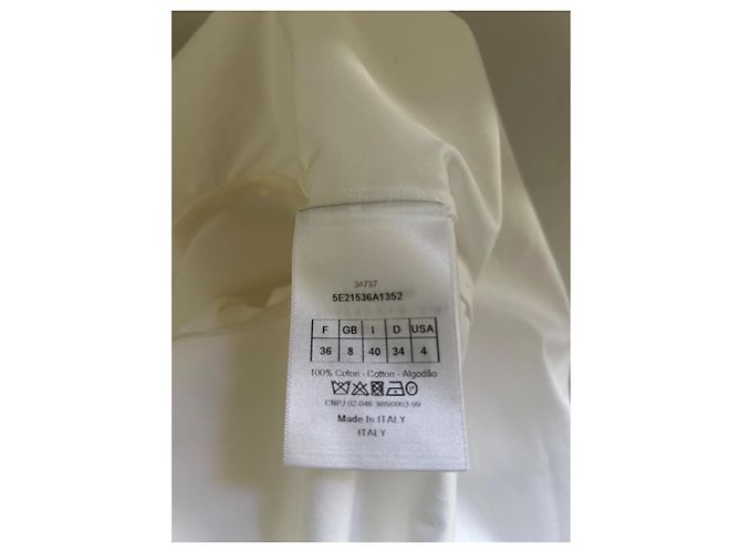 camicia bianca Christian Dior Bianco - vista 7