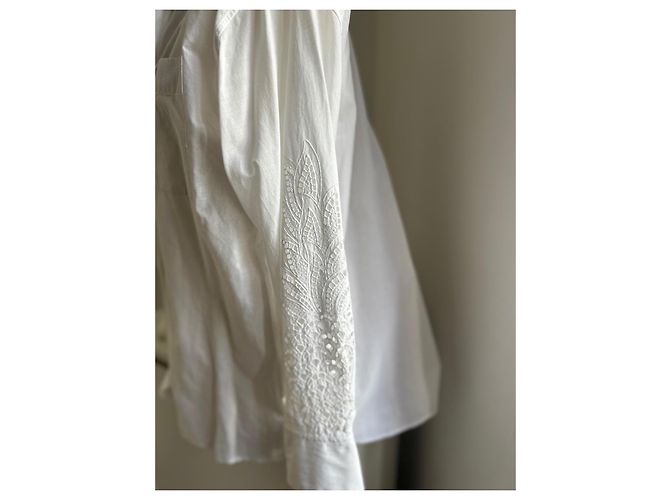 Camisa Chloé de algodón blanco talla 36 Blanco roto - vista 3