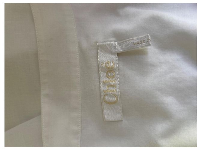Camisa Chloé de algodón blanco talla 36 Blanco roto - vista 7