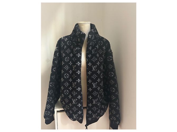 Giacca Louis Vuitton Monogram Jacquard Nero L - vista 4
