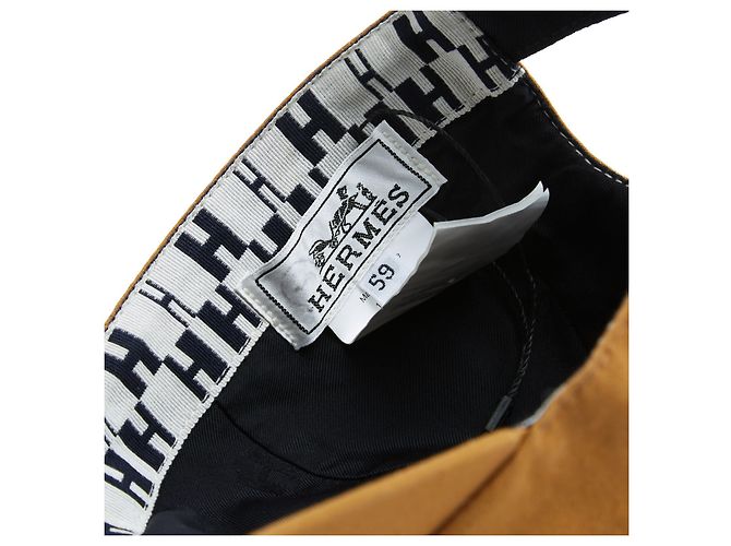 Hermès Miles H Cap T59 Baumwolltwill Tabak Größe L Hermes Karamell - Ansicht 6