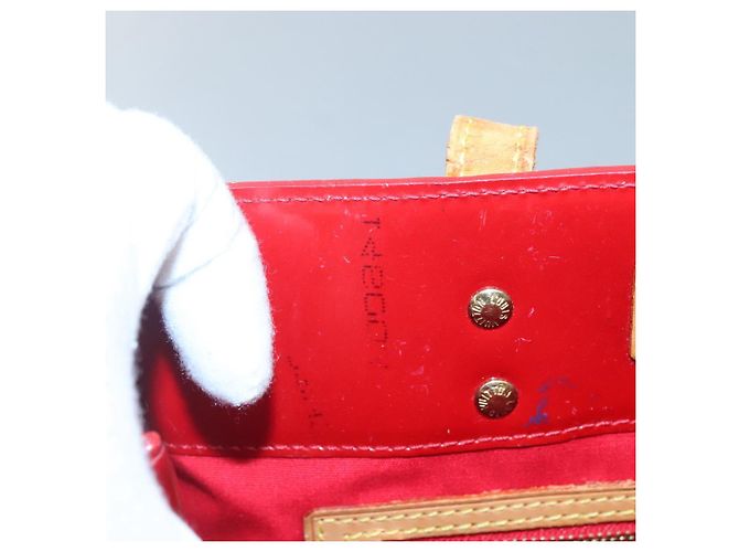 LOUIS VUITTON Monogram Vernis Reade MM Hand Bag Red Rouge M91086 LV Auth 122621 - view 10
