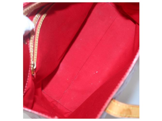 LOUIS VUITTON Monogram Vernis Reade MM Hand Bag Red Rouge M91086 LV Auth 122621 - view 11